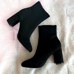 NWT MIA Black Sock Booties Size 7.5